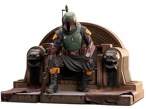 Boba Fett on Throne Statue, Multicolor